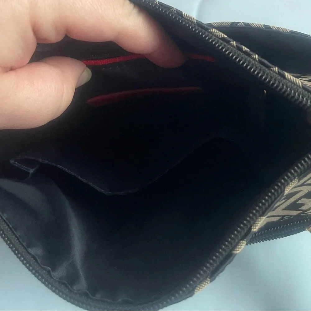 Tommy Hilfiger Logo Crossbody Purse Black and Tan - Picture 5 of 7